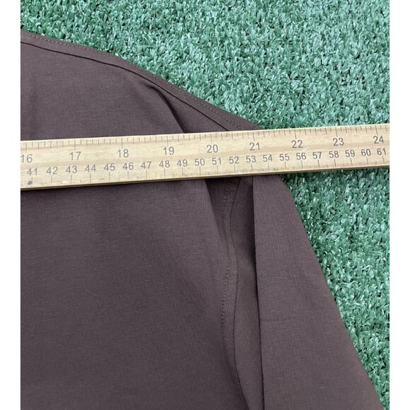 NWT VEBOON Men's Polo Shirt Long Sleeve Cotton Flex Brown Button 1/4 Size 3XL - Picture 11 of 14